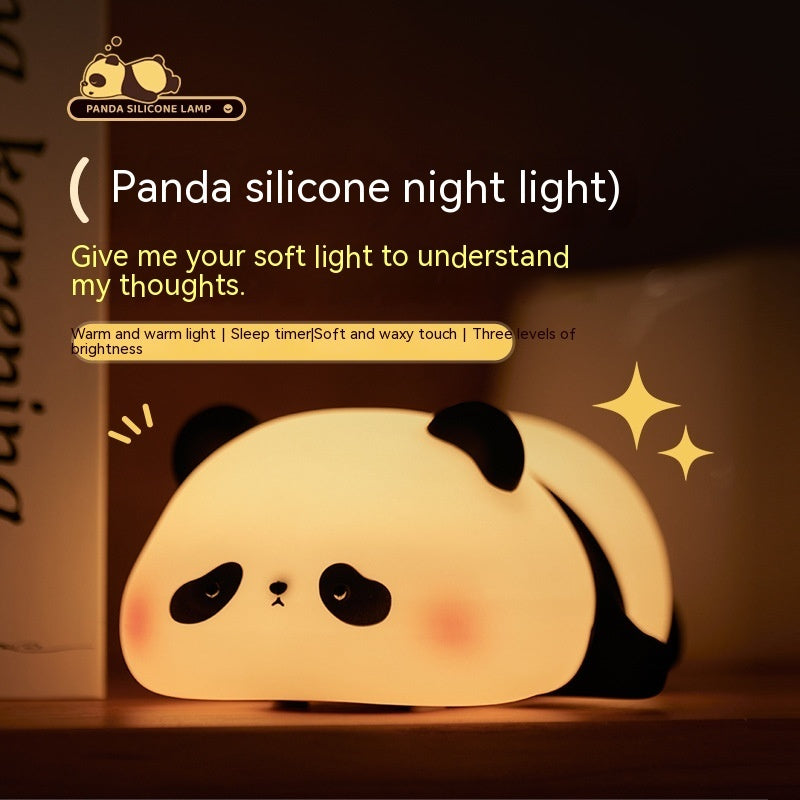 Premium Panda Night Light - Smart Rechargeable Sleep Companion with Timer for Kids' Bedrooms