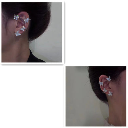 Fashion Butterfly Ear Clip and Ear Hook - Stylish Women's Jewelry for Elegant Looks