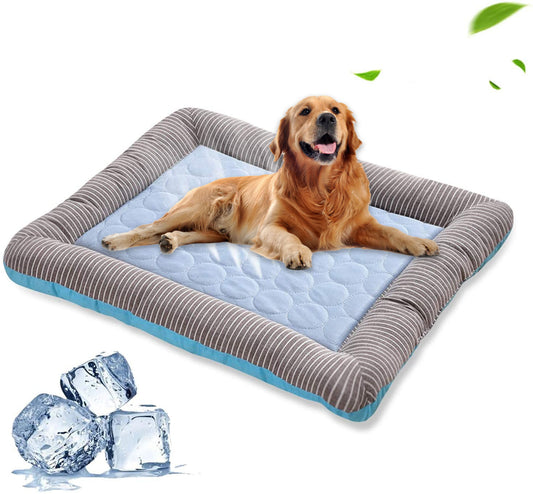 Premium Ice Silk Pet Cooling Mat - Advanced Temperature Control Pad for Summer Heat Relief