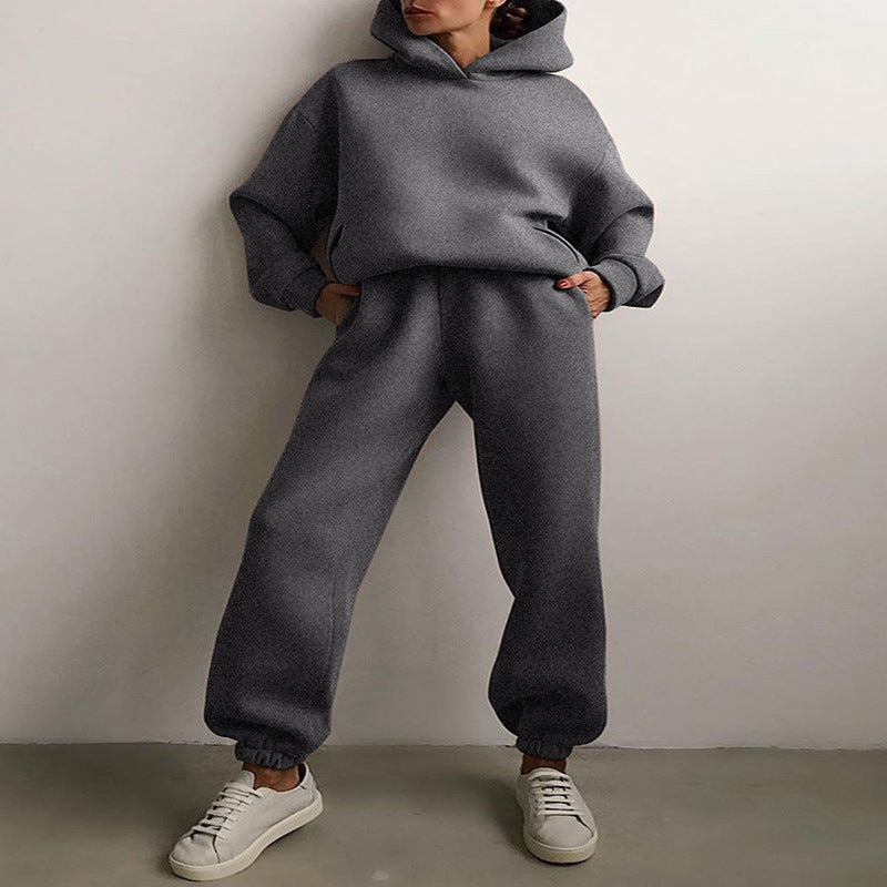 Women’s Casual Hoodie Tracksuit – Two-Piece Sweater and Hoodie Set