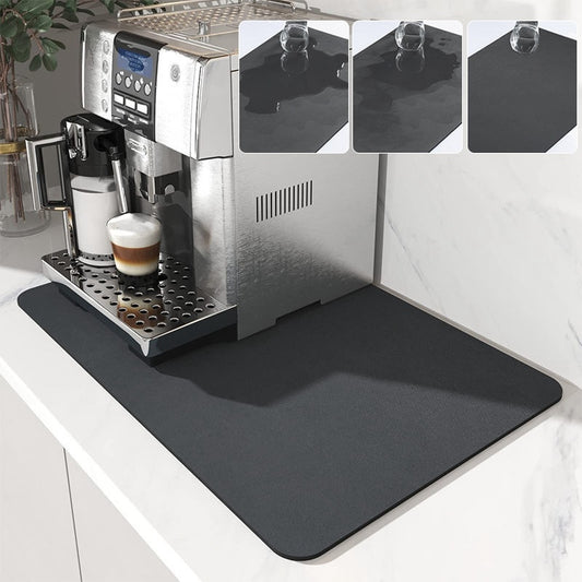 Premium Super-Absorbent Dish Drying Mat - Professional Kitchen Drainer for Countertop Protection