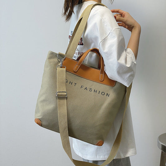 Canvas Shoulder Bag - Women's Fashion Messenger Crossbody Tote, Large Capacity