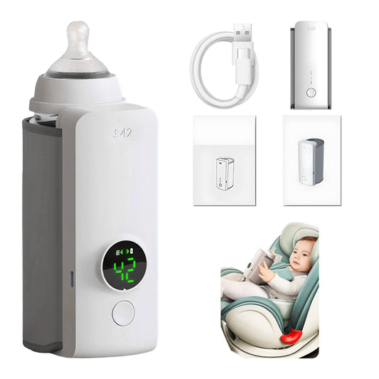 Premium Wireless Baby Bottle Warmer - Smart Temperature Control System for Perfect Feeding Anywhere