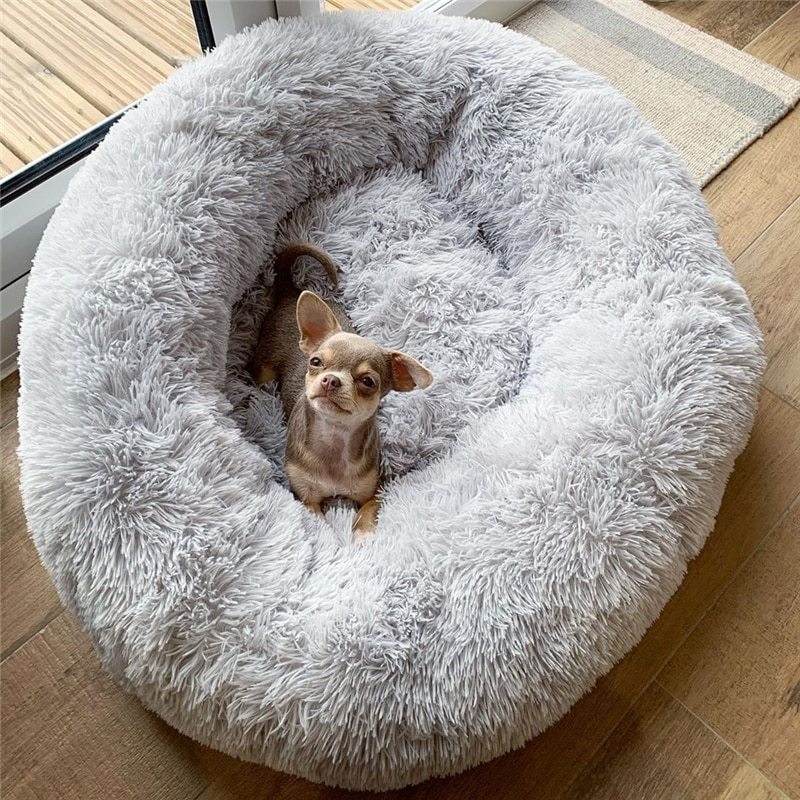 Premium Luxury Plush Dog Bed - Ultra-Soft Washable Velvet Sofa for Deep Sleep & Comfort