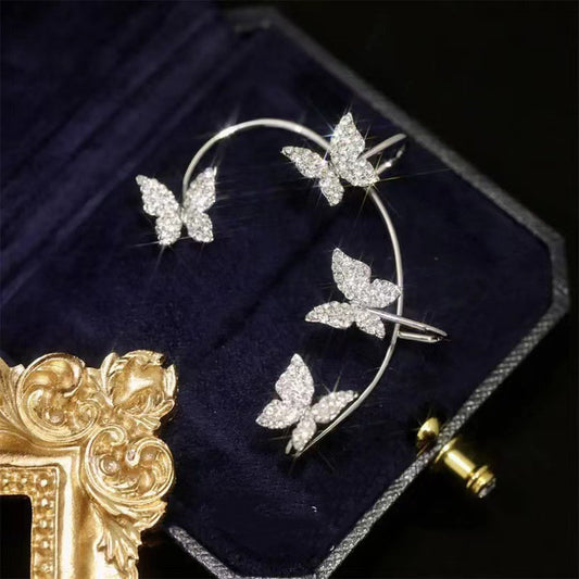 Fashion Butterfly Ear Clip and Ear Hook - Stylish Women's Jewelry for Elegant Looks