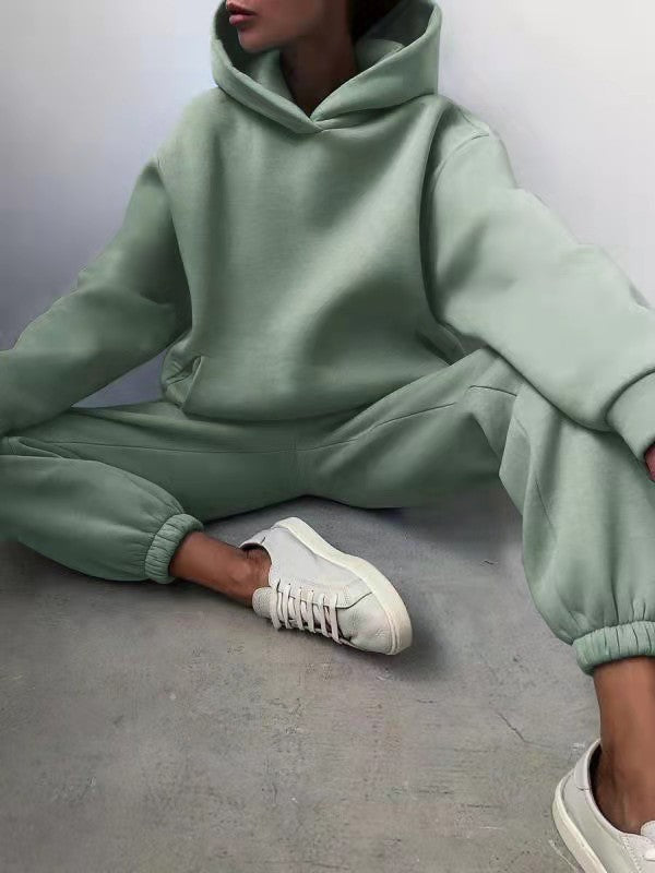 Women’s Casual Hoodie Tracksuit – Two-Piece Sweater and Hoodie Set