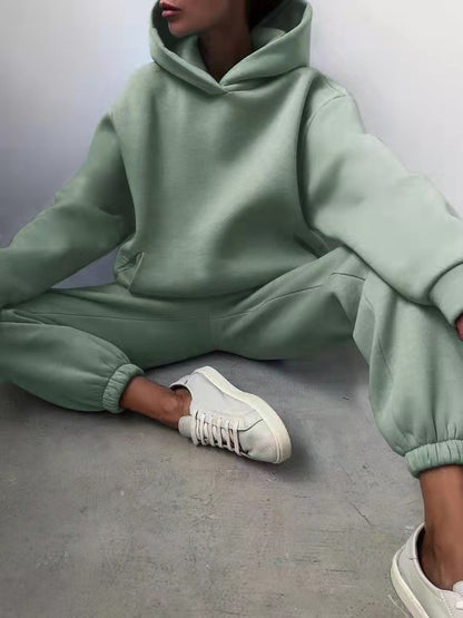 Women’s Casual Hoodie Tracksuit – Two-Piece Sweater and Hoodie Set