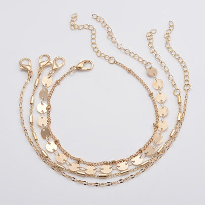 Trendy Layered Bracelet Set - 4-Pack Fashion