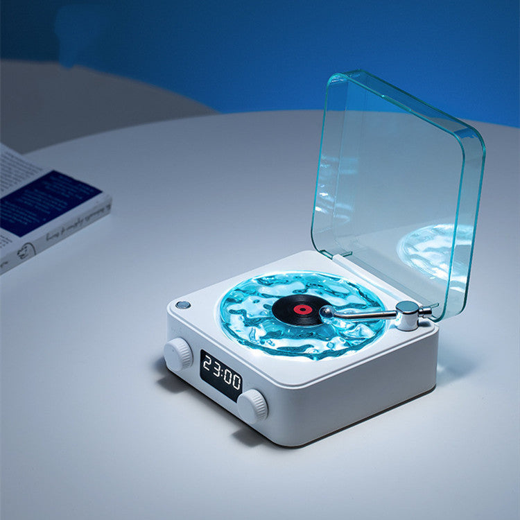 Premium Retro Turntable Bluetooth Speaker - Vintage Record Player Design with RGB Projection & Hi-Fi Stereo Sound