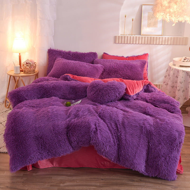 Premium Luxury Fleece Duvet Cover Set - Ultra-Plush Winter Bedding Collection for Ultimate Comfort