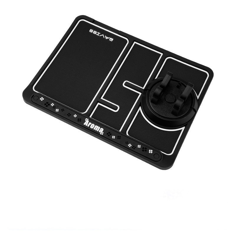 Premium 4-in-1 Car Dashboard Organizer - Non-Slip Phone Mount with Parking Card & Multi-Function Holder