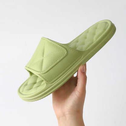 Women's Summer Plaid Bathroom Slippers – Lightweight Non-Slip Home Shoes for Daily Comfort