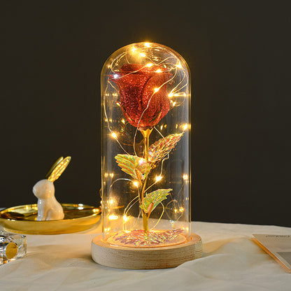 Premium Eternal Rose with LED Light - Enchanted Glass Dome | Perfect Romantic Gift That Lasts Forever