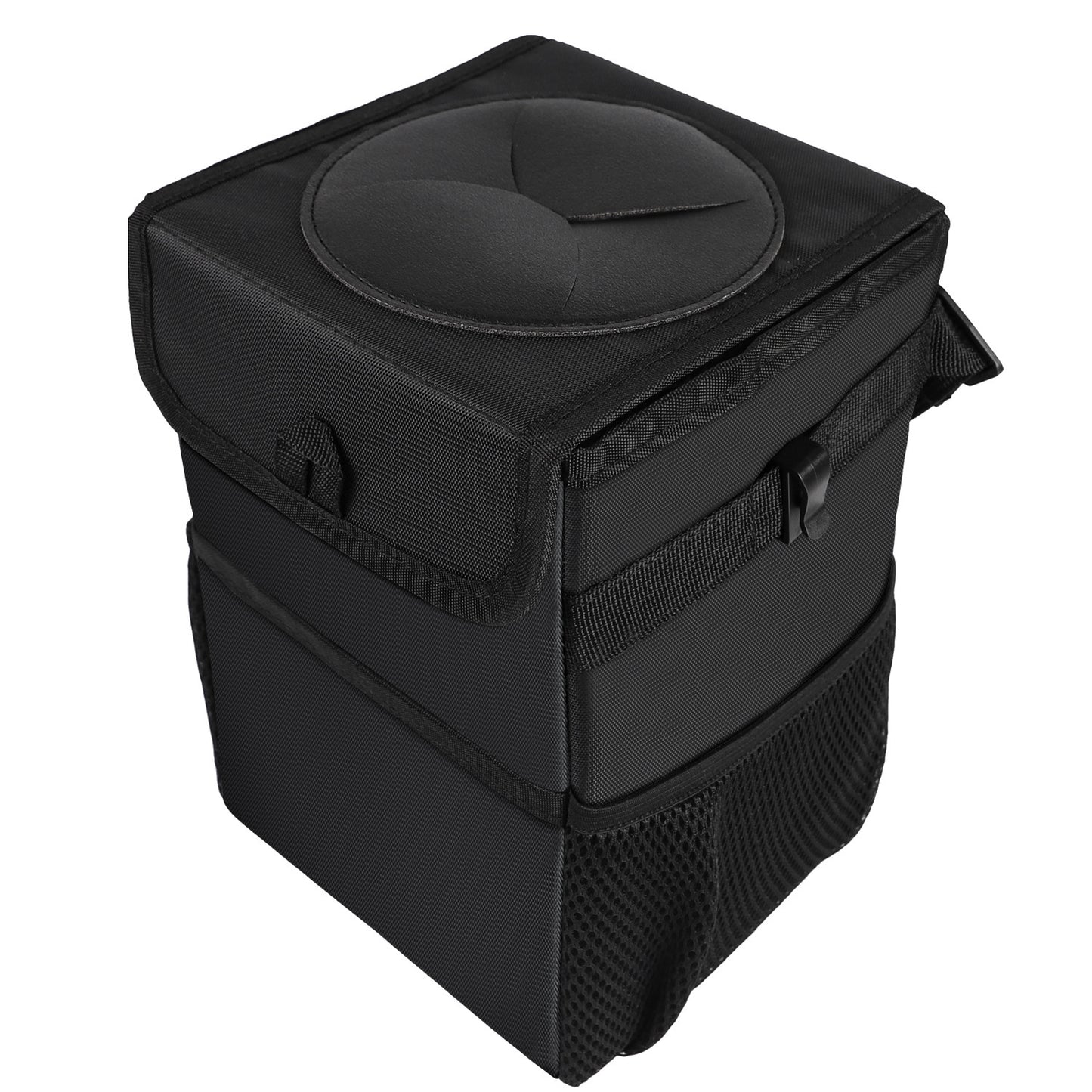 Premium Car Trash Can - Leakproof Compact Auto Garbage Bin with Secure Lid for Clean Vehicle Interior