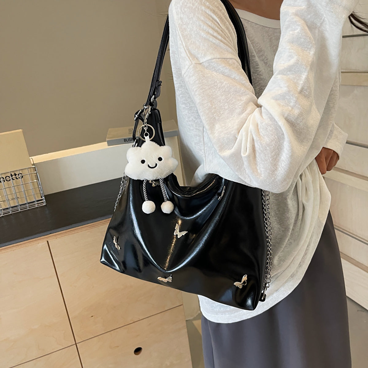 Large Designer Handbags for Women, Adjustable Strap Leather Crossbody Shoulder Bags, Purses for Ladies