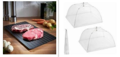 Premium Aluminum Defrosting Tray - Professional Rapid Thawing System for Safe, Fast Food Preparation