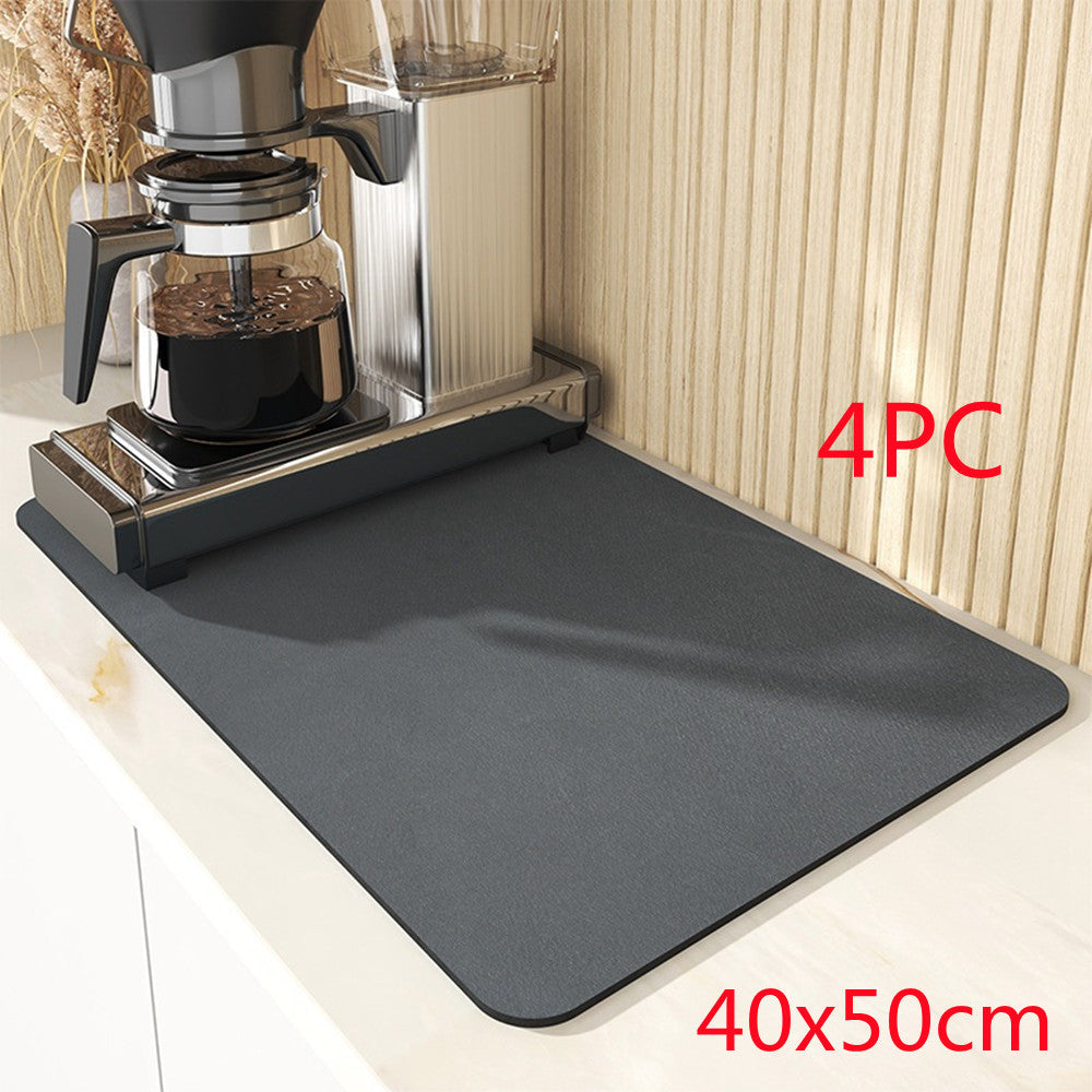 Premium Super-Absorbent Dish Drying Mat - Professional Kitchen Drainer for Countertop Protection
