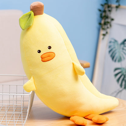 Cute Banana Pillow & Carrot Doll Plush Toy – Soft Fruit Plush Stuffed Toy for Kids, Decorative Sofa Cushion