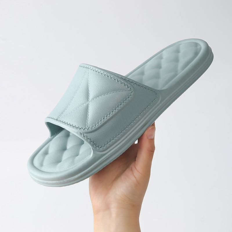 Women's Summer Plaid Bathroom Slippers – Lightweight Non-Slip Home Shoes for Daily Comfort