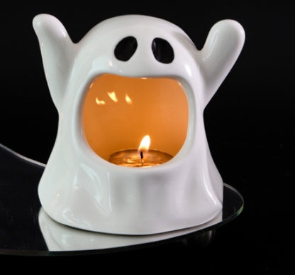 Premium Halloween Ghost Ceramic Ornaments - Handcrafted Spooky Decorations for Festive Home Décor