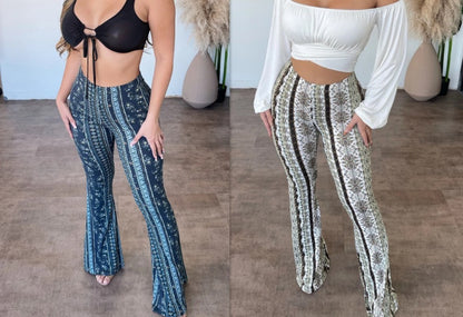 High Elastic Tight Pants – Slim Sexy Print Trousers for Women