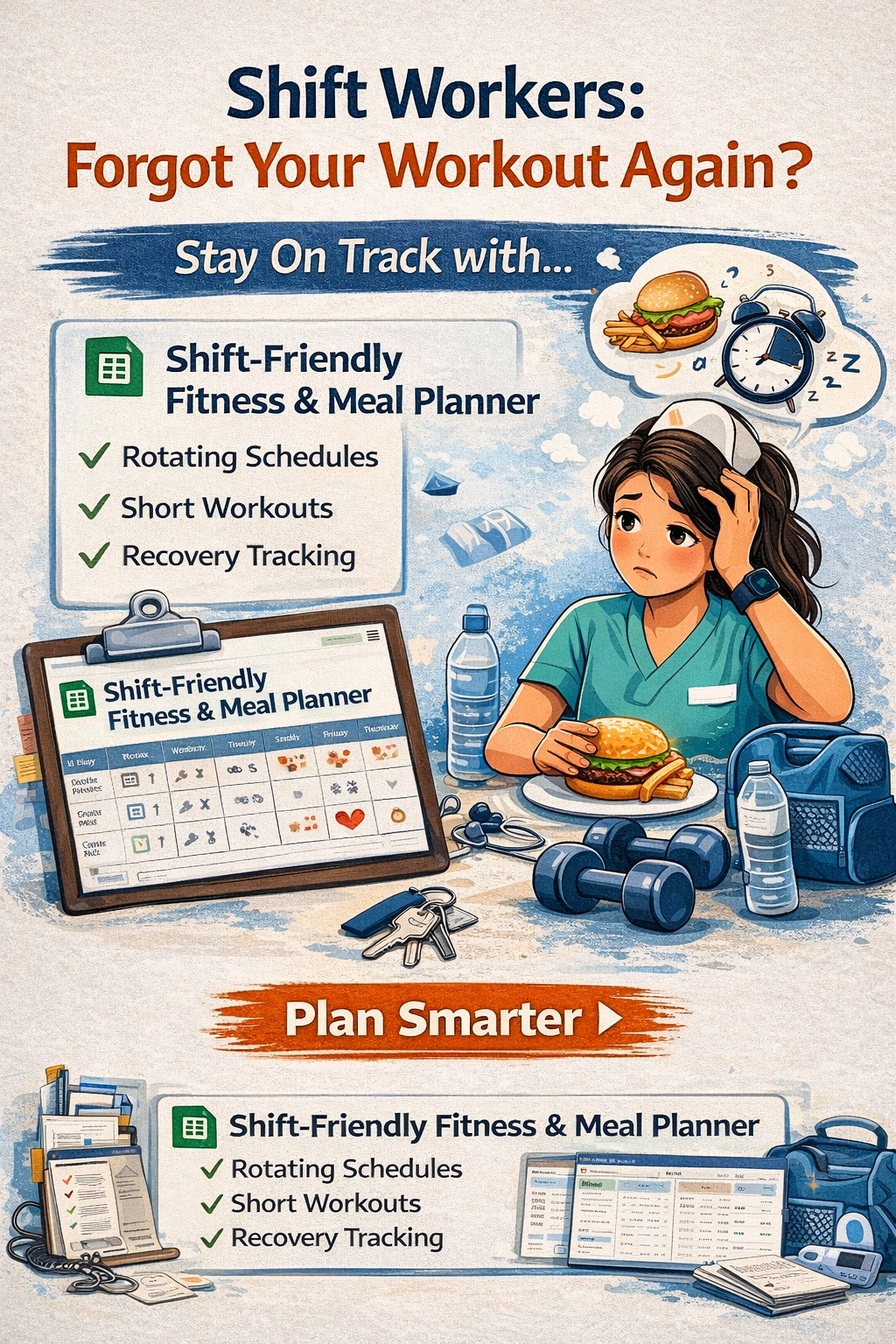 Shift-Friendly Fitness & Meal Planner for Nurses & Healthcare Workers