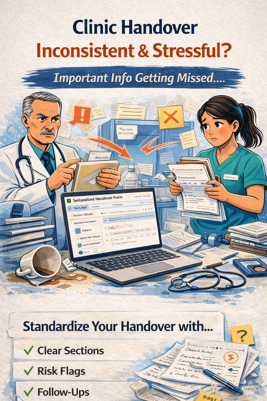 Standardized Clinic Handover SOP & Editable Template