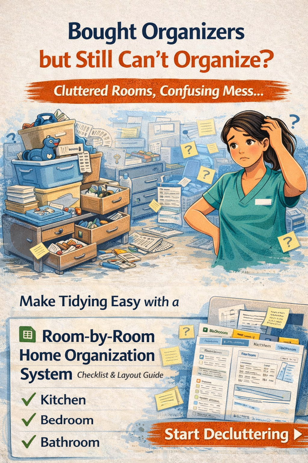 Room-by-Room Home Organization System | Checklist & Layout Guide