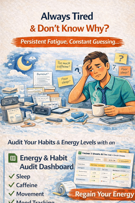Energy & Habit Audit Dashboard | Identify What's Draining Your Energy
