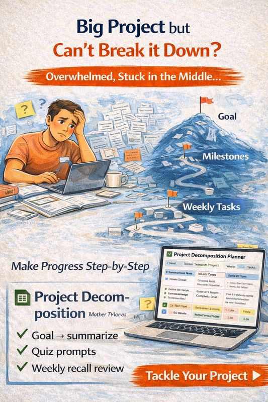 Project Decomposition Planner | Turn Big Academic Projects into Clear Weekly Actions