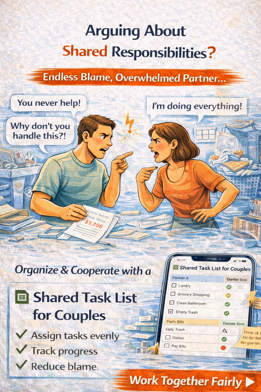 Shared Responsibilities & Chore Agreement System | Reduce Household Tension