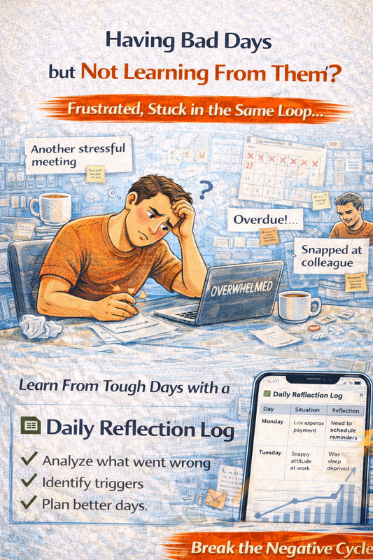 End-of-Day Reflection & Reset Template | Process the Day, Reset for Tomorrow