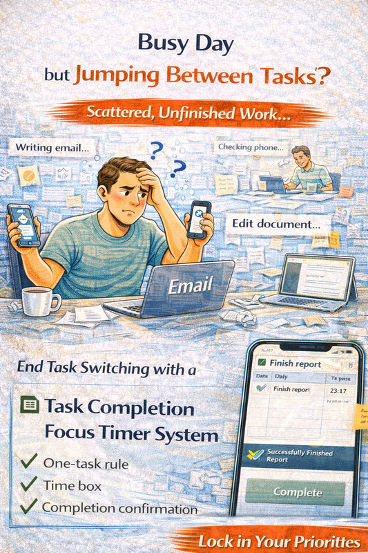 Task Completion Focus Timer System | Finish What You Start