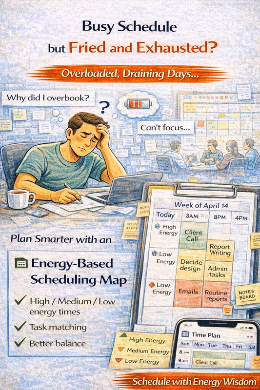 Energy-Based Scheduling Map | Work With Your Energy, Reduce Burnout