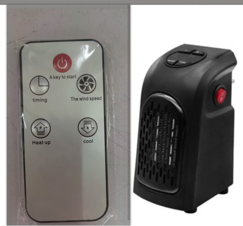Compact PTC Ceramic Space Heater - Portable Electric Room Warmer with Timer & Adjustable Temperature