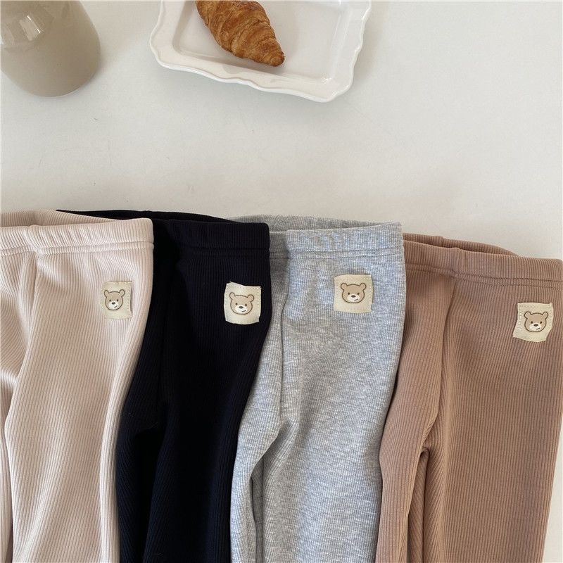 Girls' Single-Layer Fleece-Lined Fashionable Leggings – All-Matching Leggings for Fall and Winter