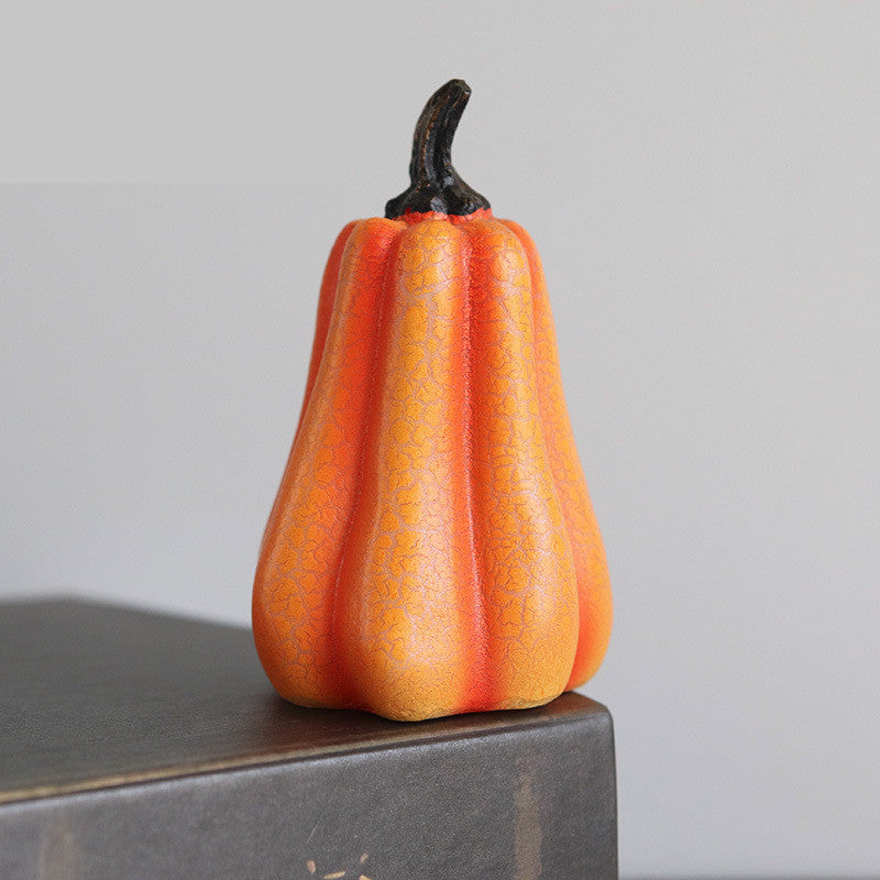 Premium LED Halloween Pumpkin Lantern - Realistic Resin Candle Lamp | Safe Spooky Decoration