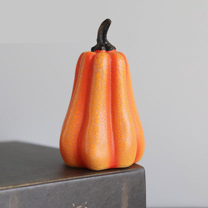 Premium LED Halloween Pumpkin Lantern - Realistic Resin Candle Lamp | Safe Spooky Decoration