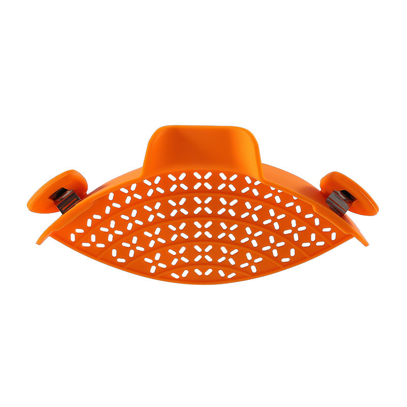 Premium Silicone Pot Drain Stopper - Heat-Resistant Spill Guard & Side Strainer | Kitchen Safety Essential
