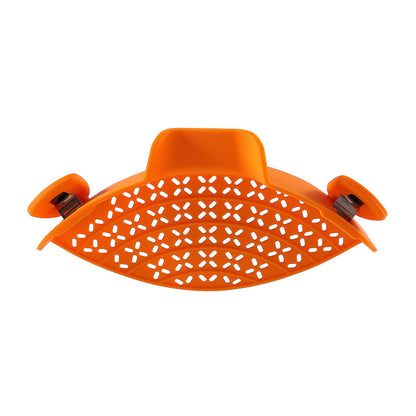 Premium Silicone Pot Drain Stopper - Heat-Resistant Spill Guard & Side Strainer | Kitchen Safety Essential
