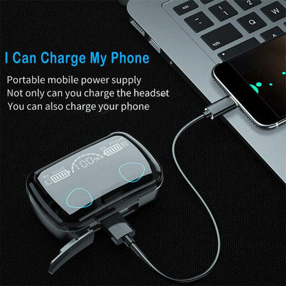 Wireless 5.1 Waterproof Bluetooth Sports Earphones – Sweatproof, High-Quality Sound for Active Lifestyles