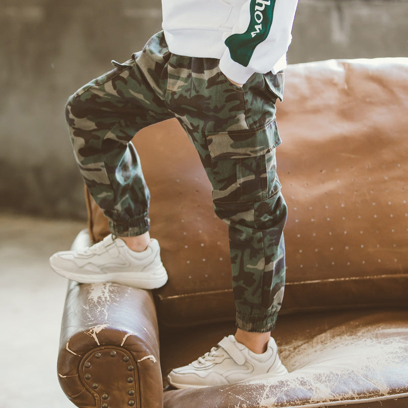 Children's Military Camouflage Casual Trousers – Boys' Sports Pants, Stylish Kids' Camouflage Trousers for Boys