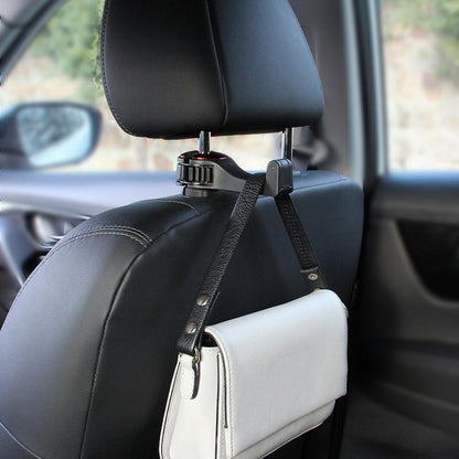 Premium Car Headrest Hook & Phone Holder - Multi-Function Seat Back Organizer with Secure Phone Mount