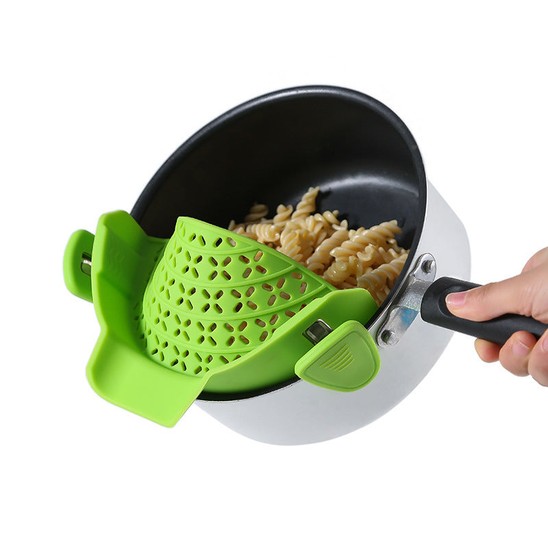 Premium Silicone Pot Drain Stopper - Heat-Resistant Spill Guard & Side Strainer | Kitchen Safety Essential