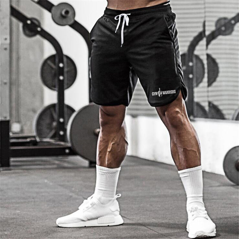 Summer Brand Mesh Quick-Dry Fitness Shorts for Men – Knee-Length Gym Workout Shorts