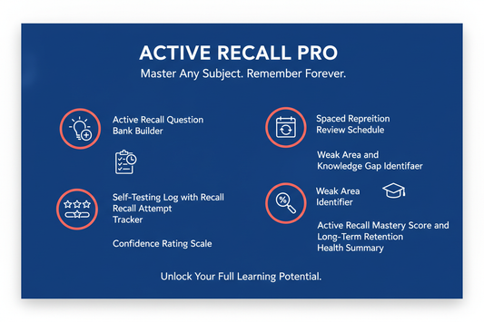 Active Recall Study System - Feature Card