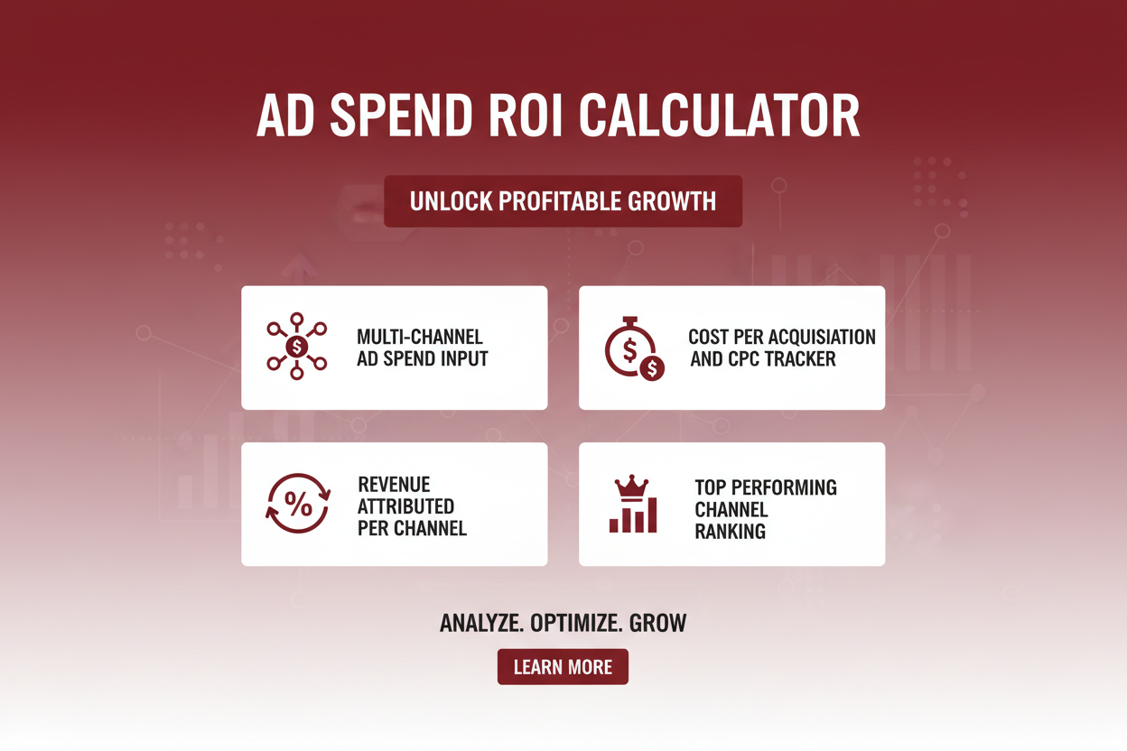 Ad Spend ROI Calculator - Feature Card