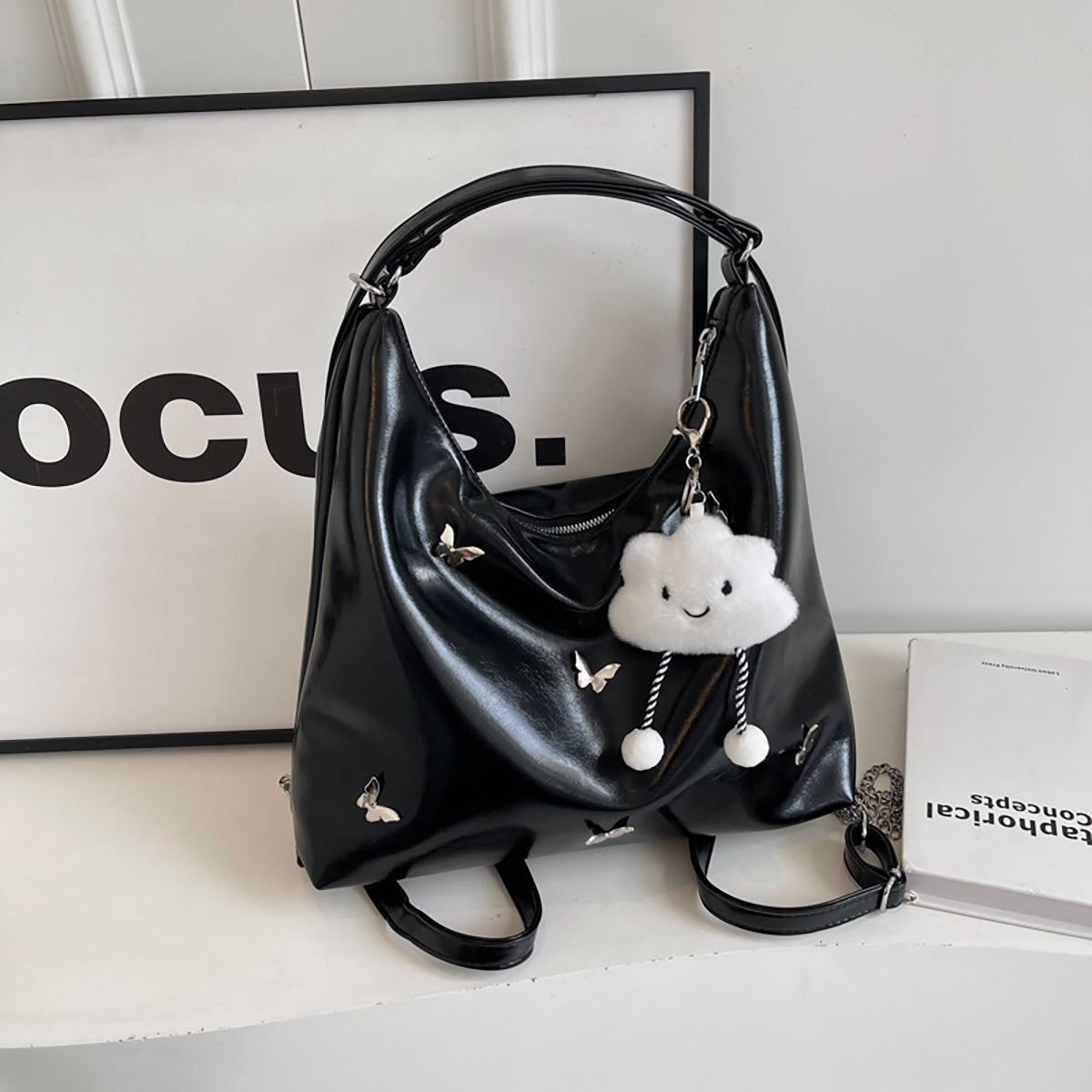 Large Designer Handbags for Women, Adjustable Strap Leather Crossbody Shoulder Bags, Purses for Ladies