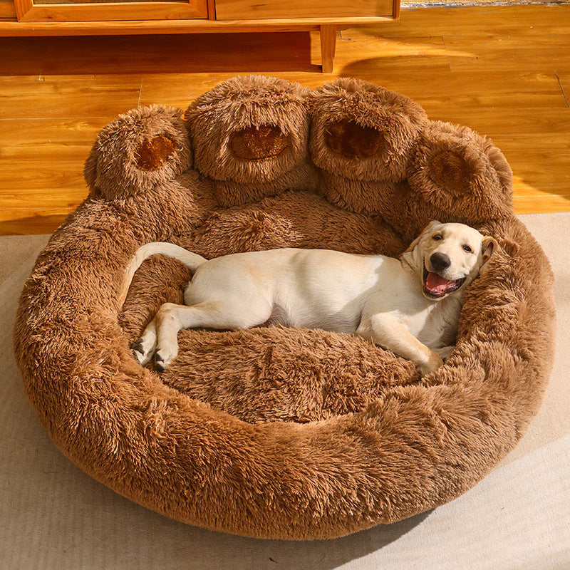 Premium Fleece-Lined Dog Bed - Luxury Sofa Mattress for Medium & Large Dogs