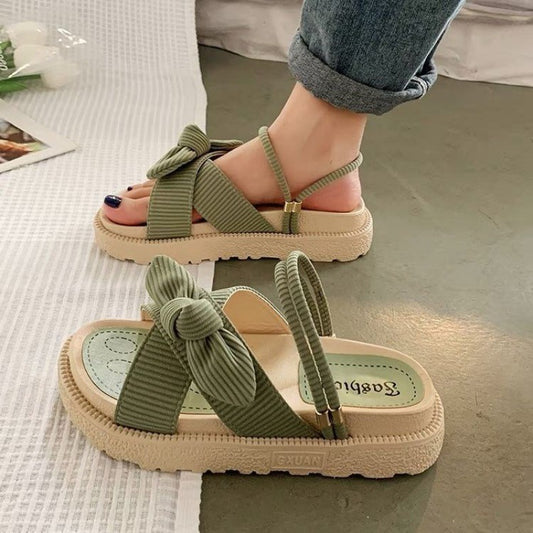 Versatile Women's Two-Wear Flat Platform Sandals – Comfortable Summer Footwear for Every Occasion